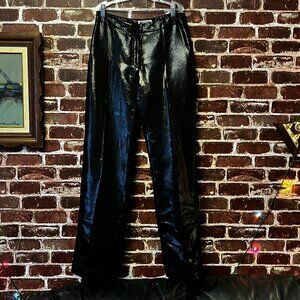 BOYD Metallic Black Wool Blend Pants